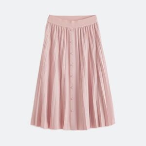 Daniel Rainn Blush Button-Down Midi Skirt